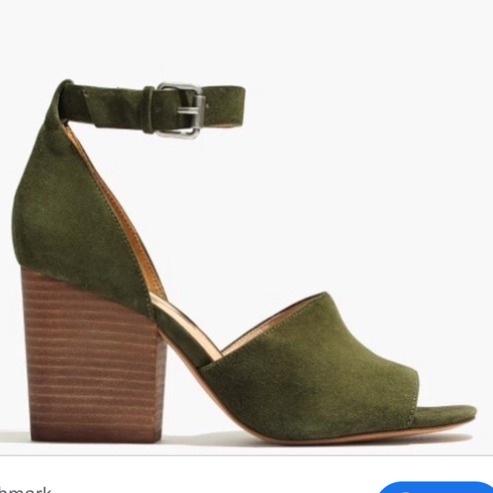 Madewell Alena Sandal in Suede Tent Green US 7